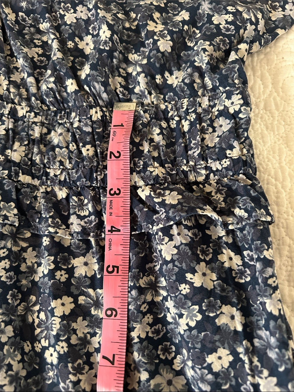 Old Navy Navy Ditsy Floral Ruffled Maxi Dress - Picture 10 of 11